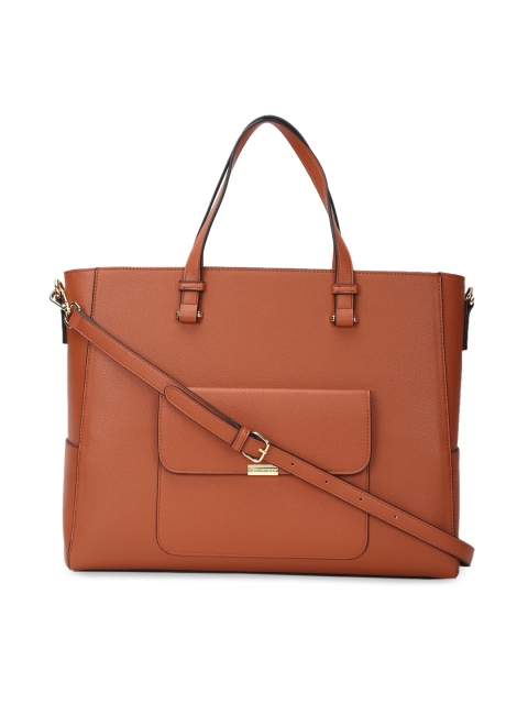 

Van Heusen Brown Solid Satchel
