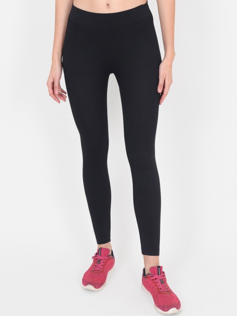 

Beau Design Women Black Solid Rapid-Dry Seamless Yoga Tights