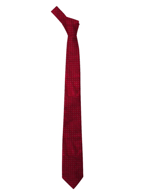 

Blacksmith Red & Off-White Woven Design Broad Tie