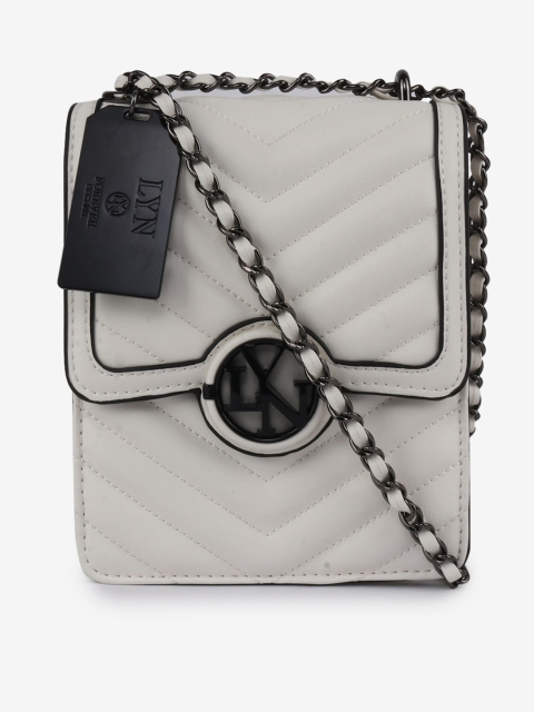 

LYN White & Black Textured Sling Bag