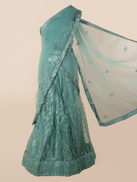 

Pothys Green Embellished Net Saree