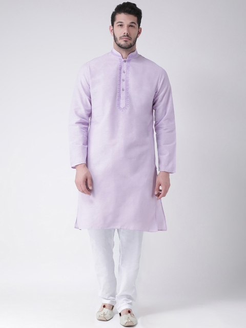 

SG LEMAN Men Purple Kurta and Pyjama Set