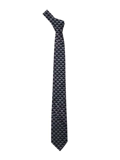 

Blacksmith Black & White Woven Design Broad Tie