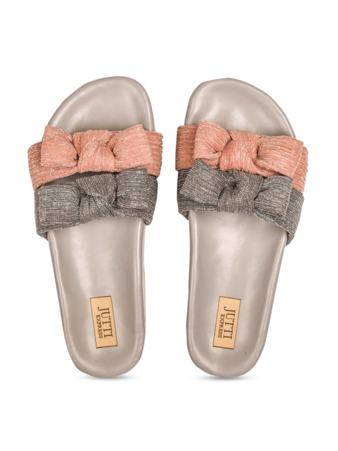 

Jutti Express Women Grey Woven Design Sliders