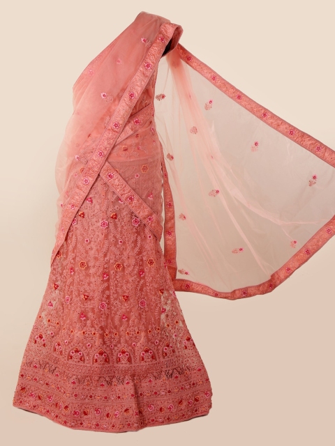 

Pothys Pink Embroidered Net Saree