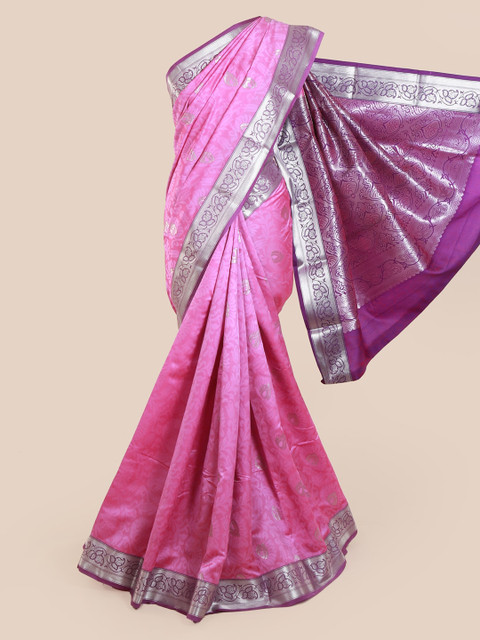 

Pothys Pink Woven Design Art Silk Saree