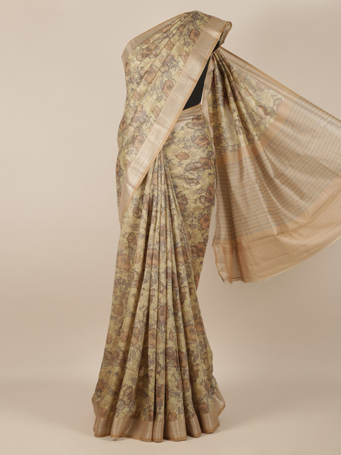 

Pothys Beige Woven Design Jute Silk Saree