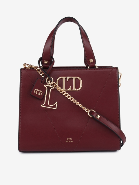 

LYN Maroon Solid Handheld Bag