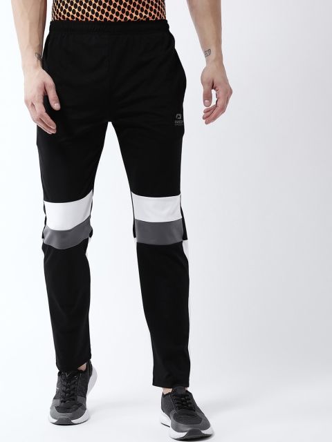 

Masch Sports Men Black & White Colourblocked Rapid-Dry Soft Track Pants