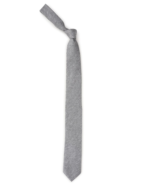 

Louis Philippe Grey & White Woven Design Broad Tie