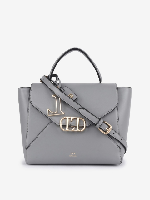 

LYN Grey Textured Satchel