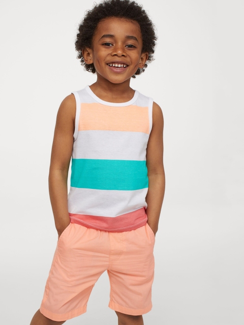 

H&M Boys Orange Solid Cotton Shorts
