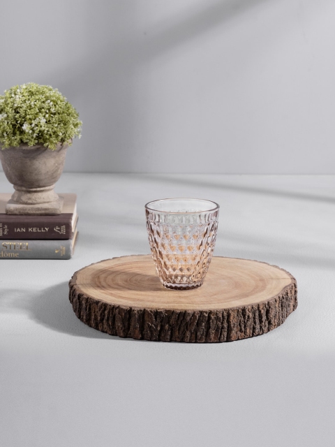 

Pure Home and Living Set Of 6 Brown Textured Bubble Glass Tumbler
