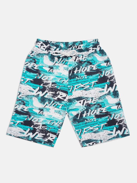 

Lil Tomatoes Boys Green Printed Mid-Rise Regular Shorts