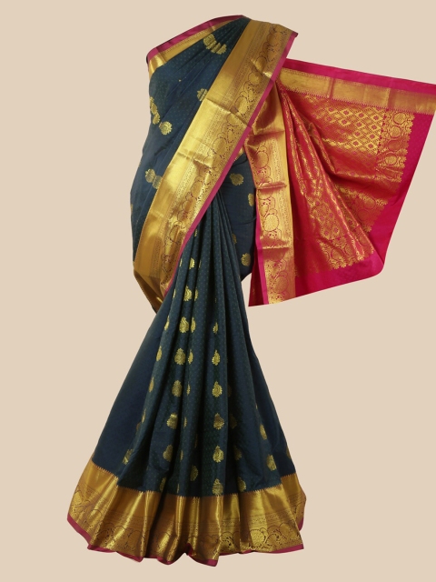 

Pothys Green Woven Design Silk Blend Saree