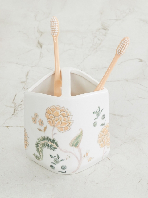 

Home Centre White & Orange Organic Apsley Printed Ceramic Toothbrush Holder
