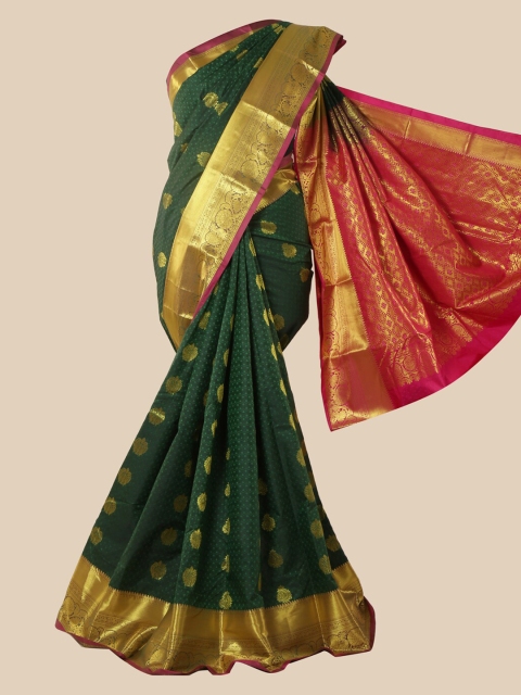 

Pothys Green Woven Design Silk Blend Saree