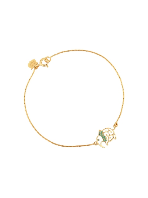 

Chumbak Women Yellow Tourmaline Gold-Plated Link Bracelet
