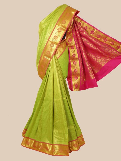 

Pothys Green Woven Design Silk Blend Saree