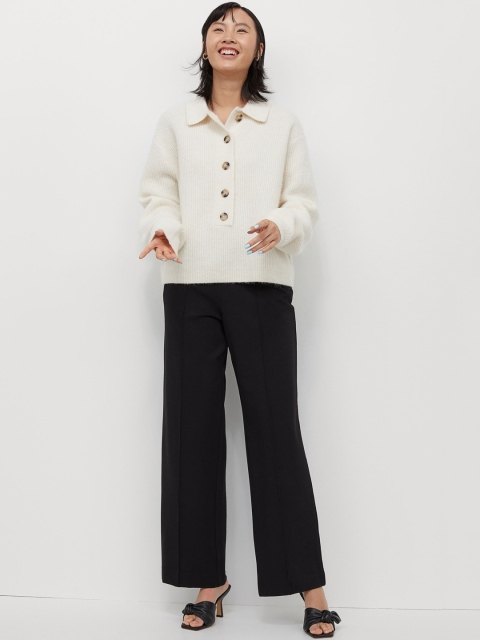 

H&M Womans Black Wide trousers