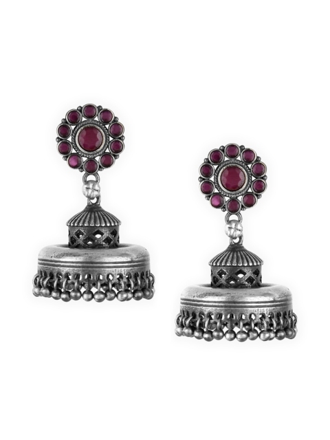 

Adwitiya Collection Silver Contemporary Jhumkas Earrings
