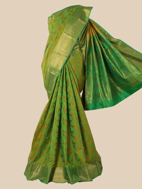 

Pothys Green Woven Design Silk Blend Saree