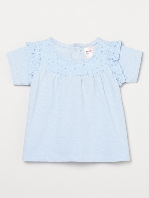 

max Girls Blue Cotton Regular Top