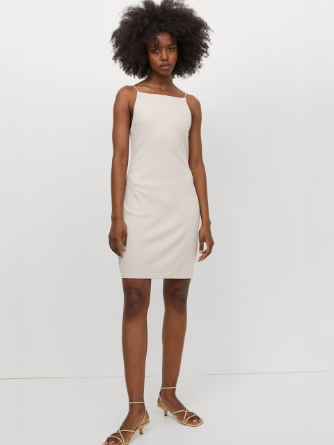 

Women H&M Beige Ribbed Dress