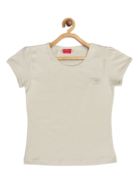 

Tiny Girl Beige Solid Regular Top
