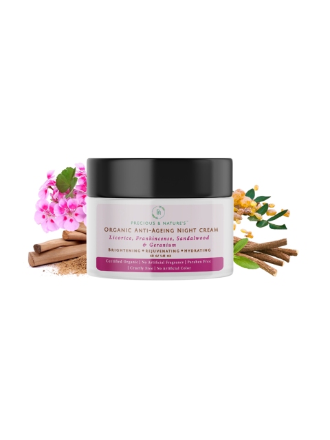 

Precious and Natures Certified Organic Anti-Ageing Night Cream - 40 g, White