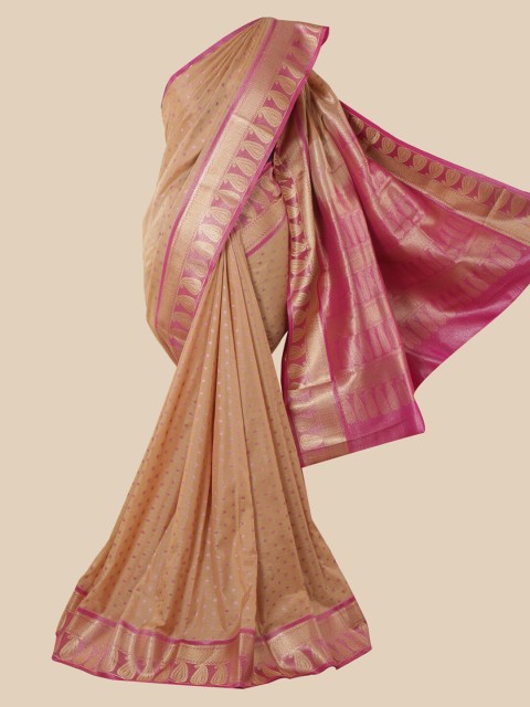 

Pothys Beige Woven Design Silk Blend Saree