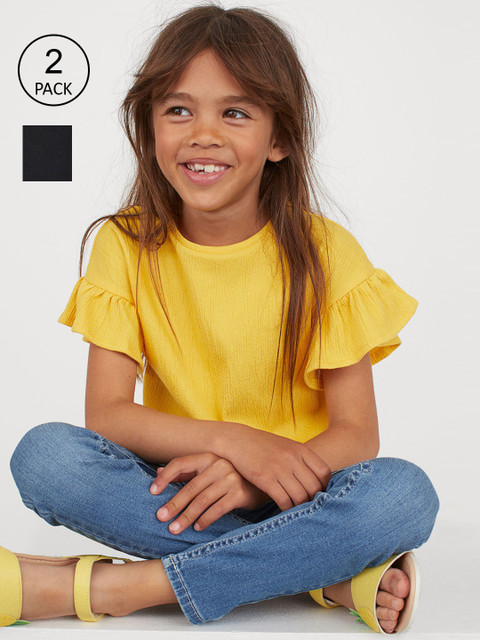 

H&M Girls Black & Blue Pack of 2 Denim Leggings