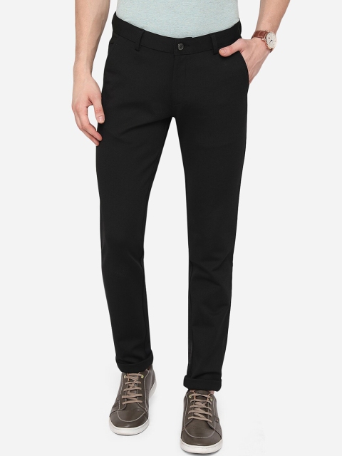 

JB STUDIO Men Black Slim Fit Regular Trousers