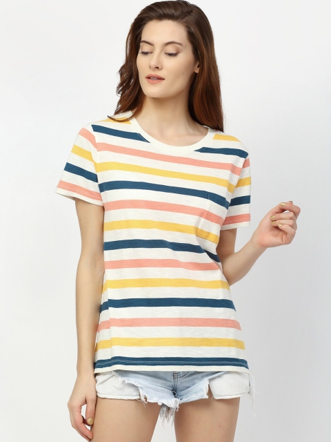 

Rigo Multicoloured Striped Regular Longline Top, Multi