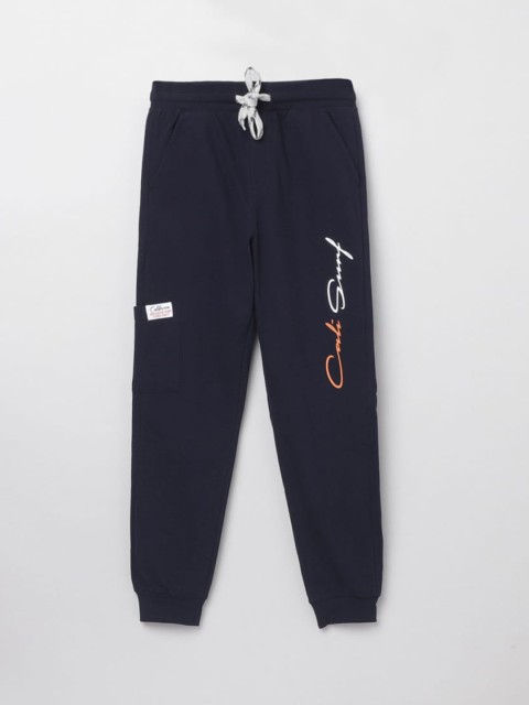 

max Boys Blue Cotton Joggers Trousers