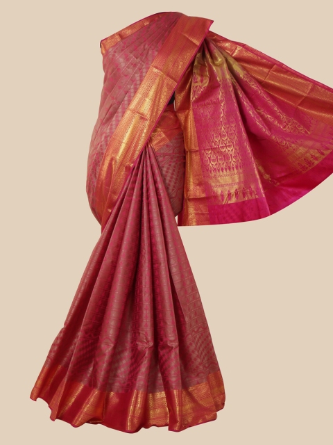 

Pothys Pink Silk Blend Saree