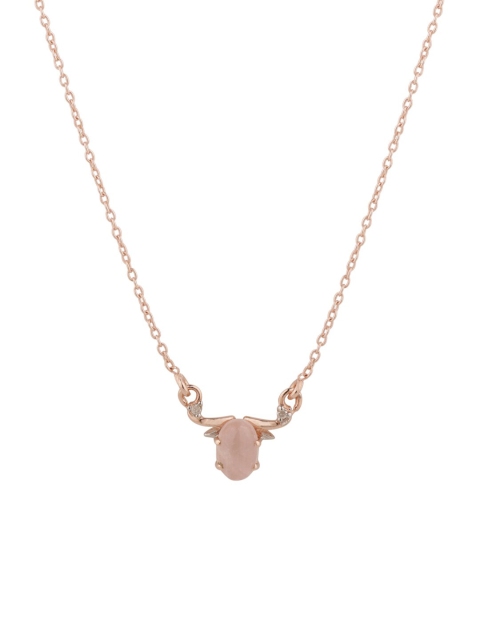 

Chumbak Rose Gold-Plated Sterling Silver Taurus Zodiac Necklace