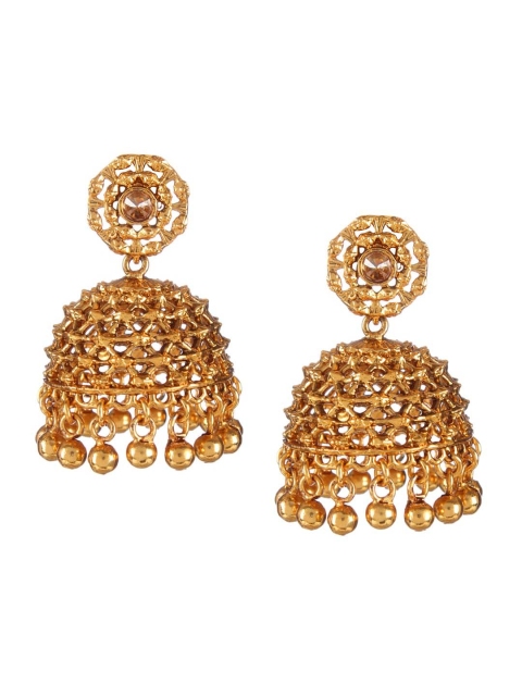 

Adwitiya Collection Gold Contemporary Jhumkas Earrings
