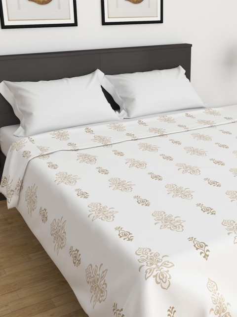 

Home Centre White Ethnic Motifs AC Room 110 GSM Double Bed Dohar