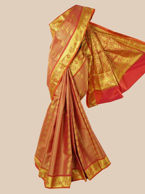 

Pothys Coral Paisley Zari Silk Blend Saree