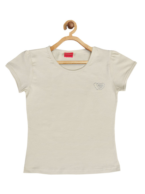 

Tiny Girl Beige Solid Regular Top