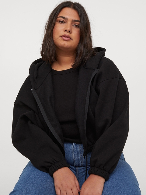

H&M+ Black Zip-Through Hoodie