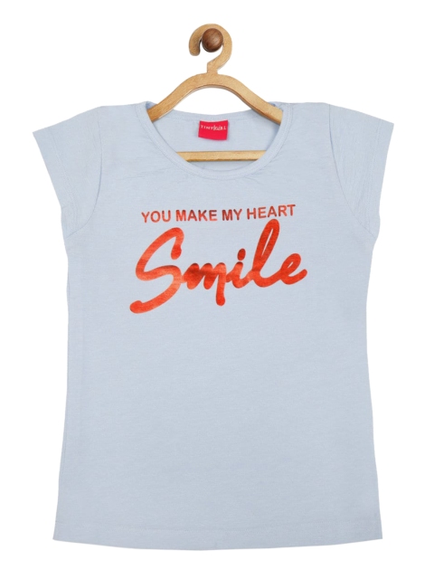 

Tiny Girl Blue & Orange Regular Top