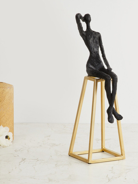 

Home Centre Black & Gold-Toned Eternity Textured Figurine With Metal Base