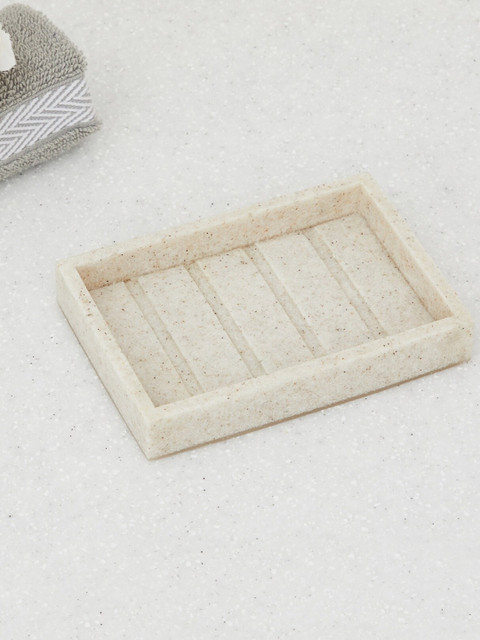 

Home Centre Beige Carter Textured Polyresin Soap Dish