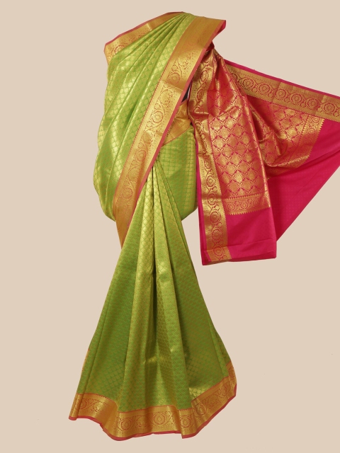 

Pothys Green Woven Design Silk Blend Saree