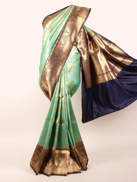 

Pothys Blue Woven Design Pure Silk Saree