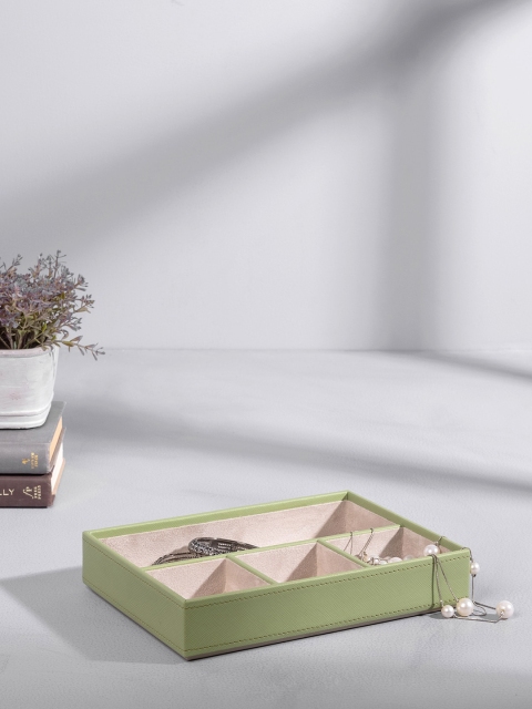 

Pure Home and Living Green & Cream-Coloured Solid Organiser Box