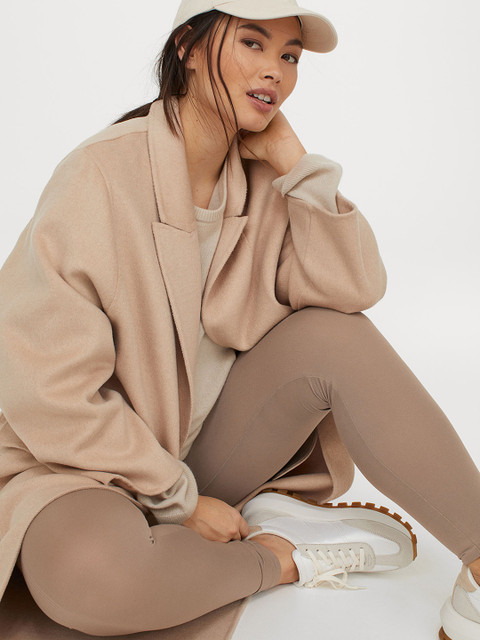 

H&M Womans Beige MAMA Seamless leggings
