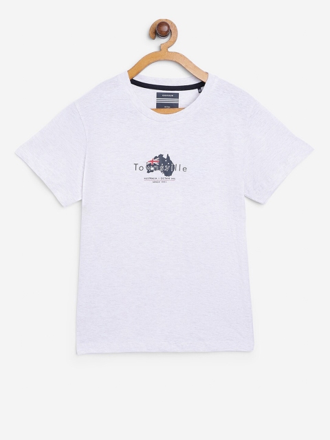 

Octave Boys White Printed Cotton T-shirt